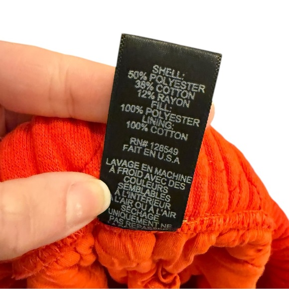 Aviator Nation Quilted Sweatpants Red Unisex L joggers with pockets bright red - Picture 8 of 9